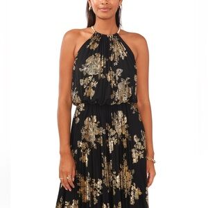 MSK Metallic Print Gown